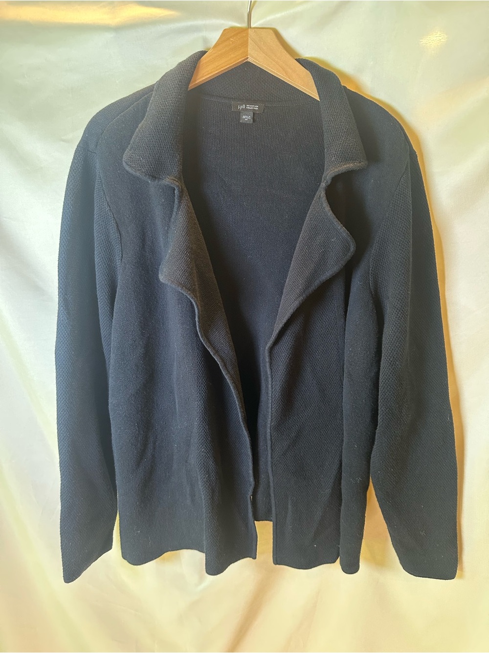 J.Jill Wearever Open-Front Knit blazer - Black classic minimalist fall